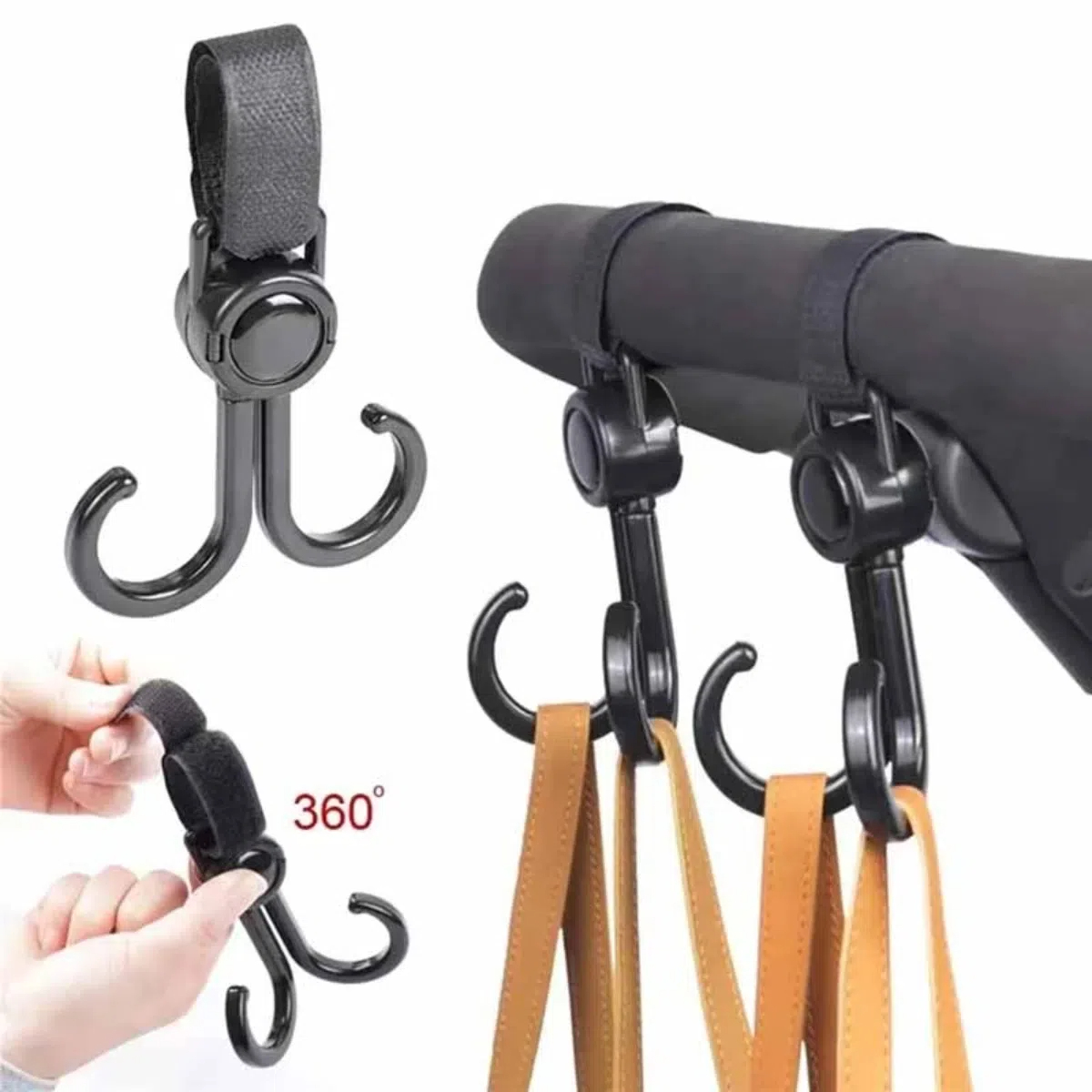Travel Accessories Baby - Doppi ganci girevoli Passeggino Accessori da