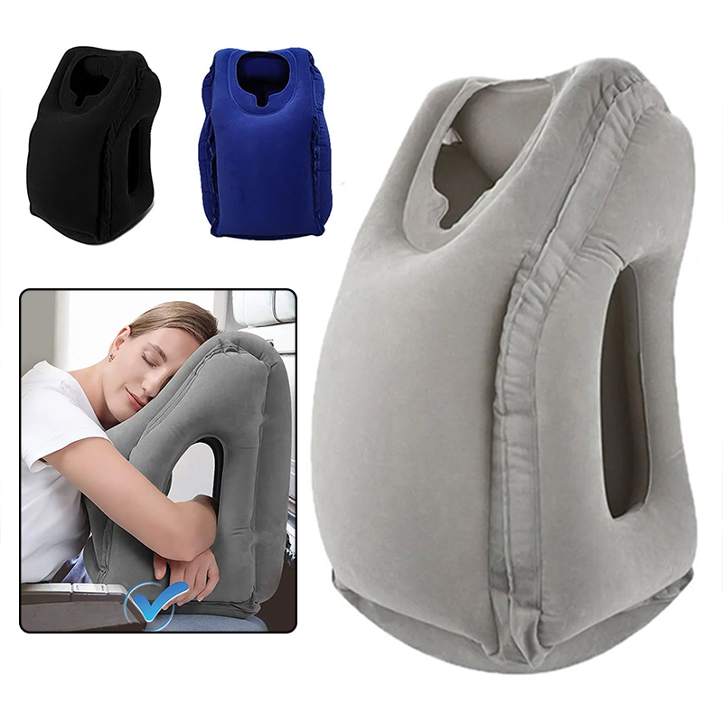 Travel Accessories Long Flight - Cuscini da Viaggio Gonfiabili con Supporto