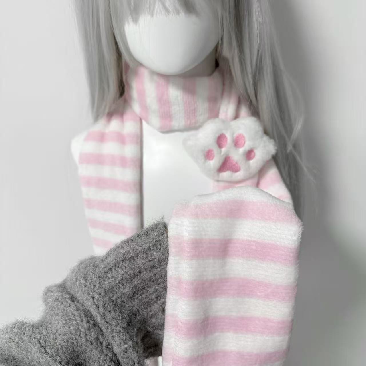 Travel Accessories Aesthetic - Sciarpa Kawaii con Decorazione a Zampa