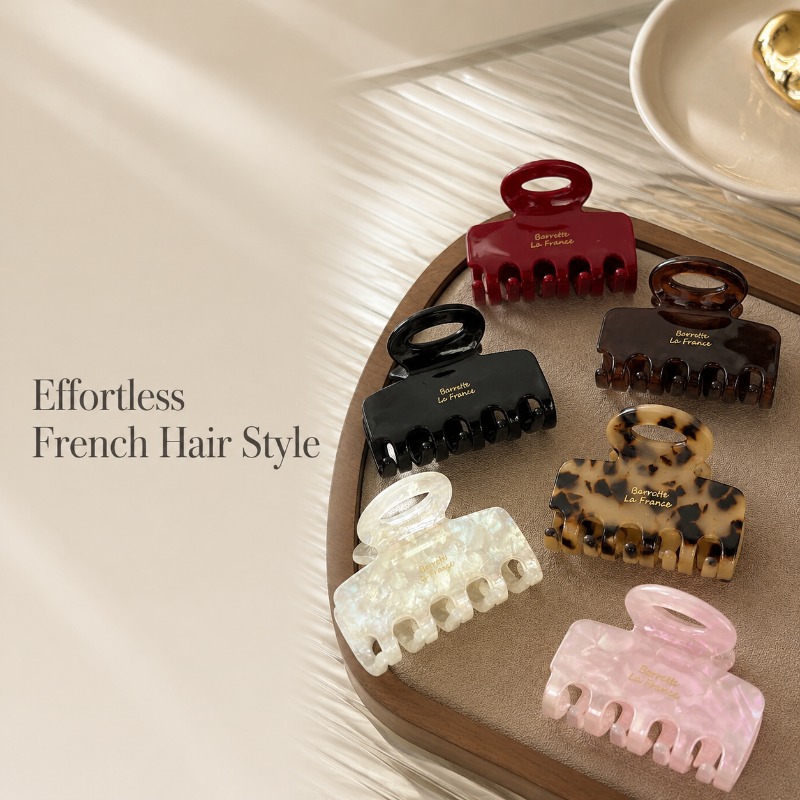 Travel Accessories Aesthetic - Fermagli per capelli medi alla francese,