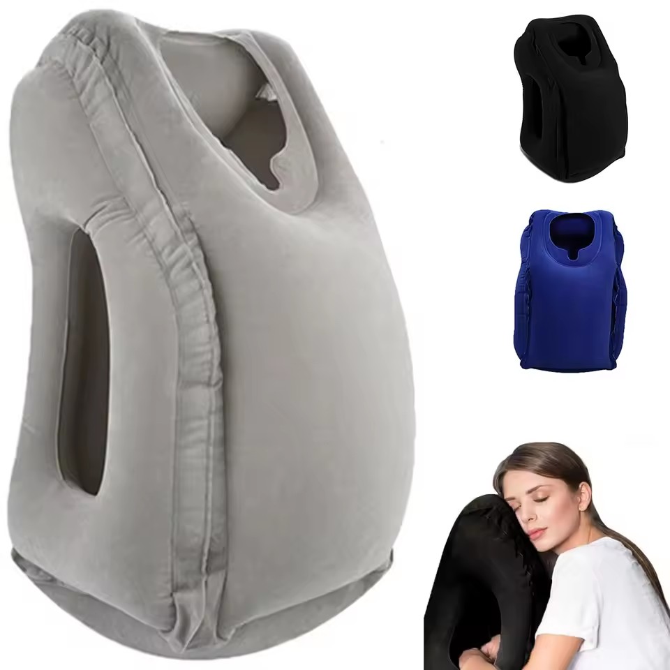 Travel Accessories Long Flight - Cuscino da viaggio gonfiabile, accessori da