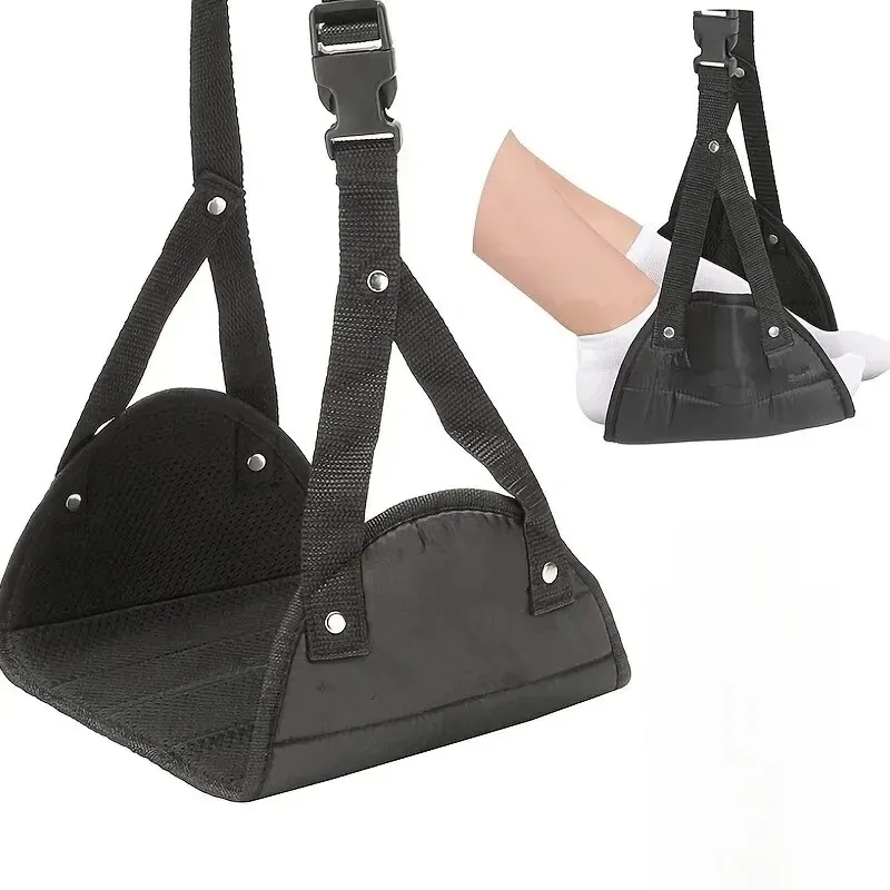 Travel Accessories Long Flight - Poggiapiedi per Aereo con Cinghia Regolabile,