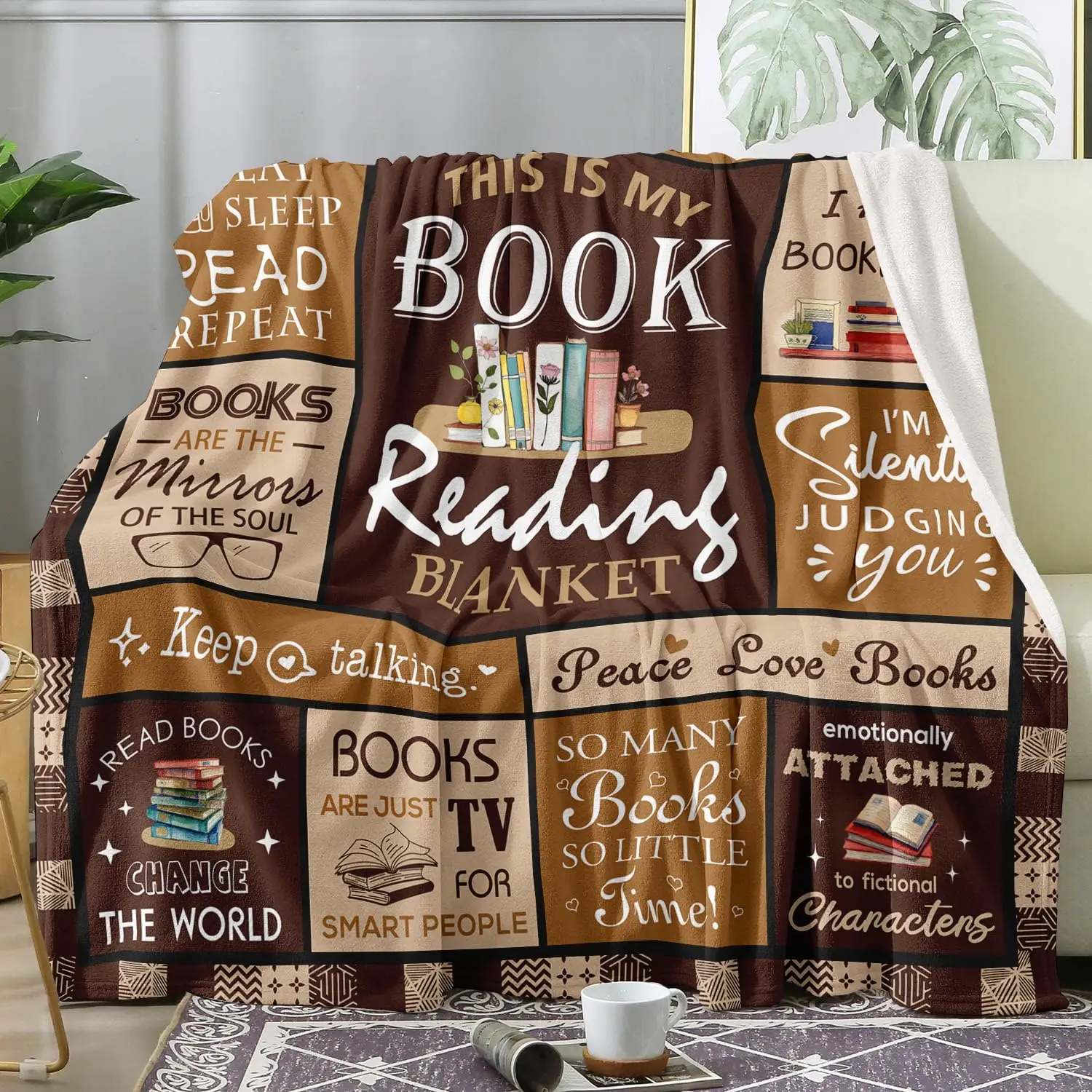 Travel Accessories Ideas - Coperta regalo per amanti dei libri: